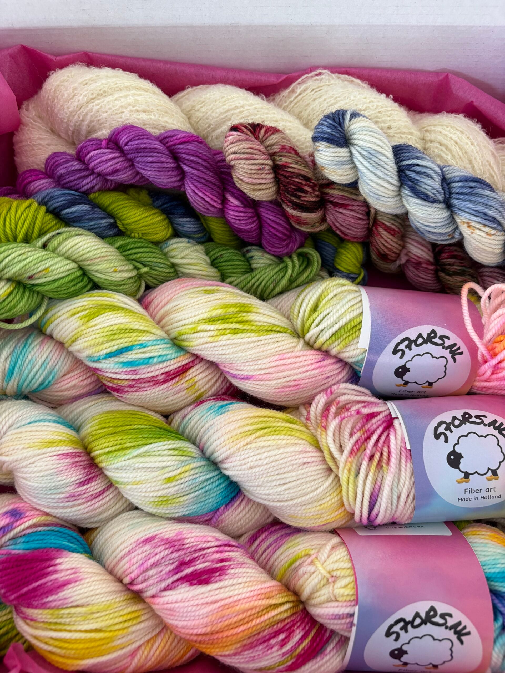 IMG_6407 Mini skein sock yarn set 'Sushi Box' 100g hand-dyed yarn