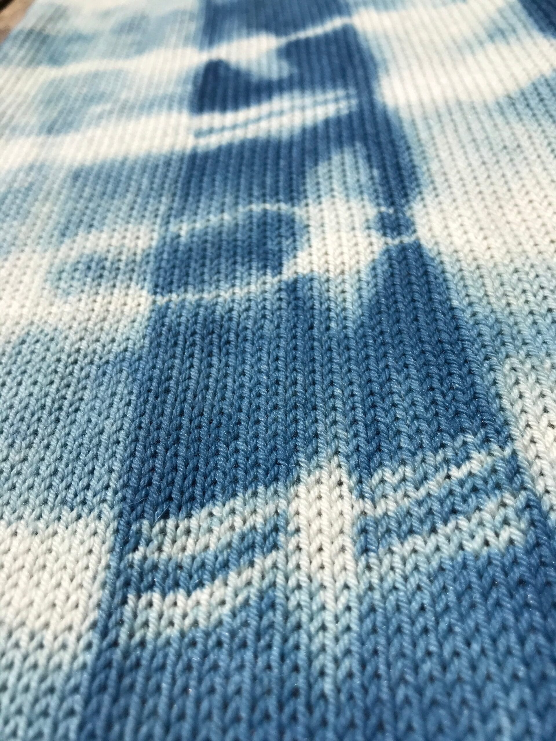 Hand-dyed Sock Blank Aqua