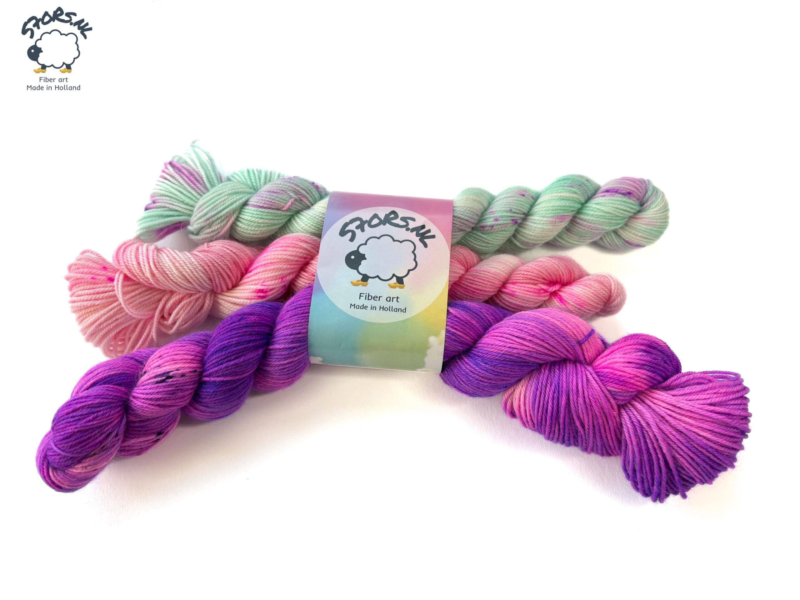 il_fullxfull.6343413002_r3y3.jpg Mini skein sock yarn set 'Sushi Box' 100g hand-dyed yarn