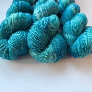 Handgeverfd superwash Merino/nylon garen "Pauw 2"