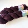 Semi solid superwash Merino yarn. ‘Aubergine’.