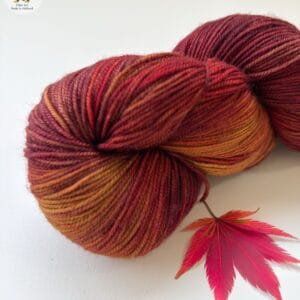 Red Acer - Hand-Dyed Merino Sock or DK Yarn