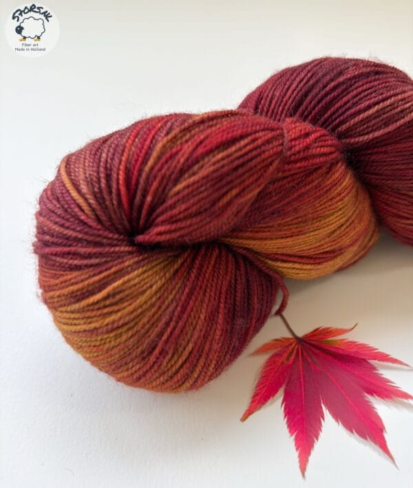 Red Acer - Hand-Dyed Merino Sock or DK Yarn
